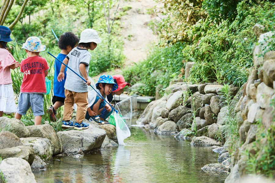 園庭　ざわざわ山の小川