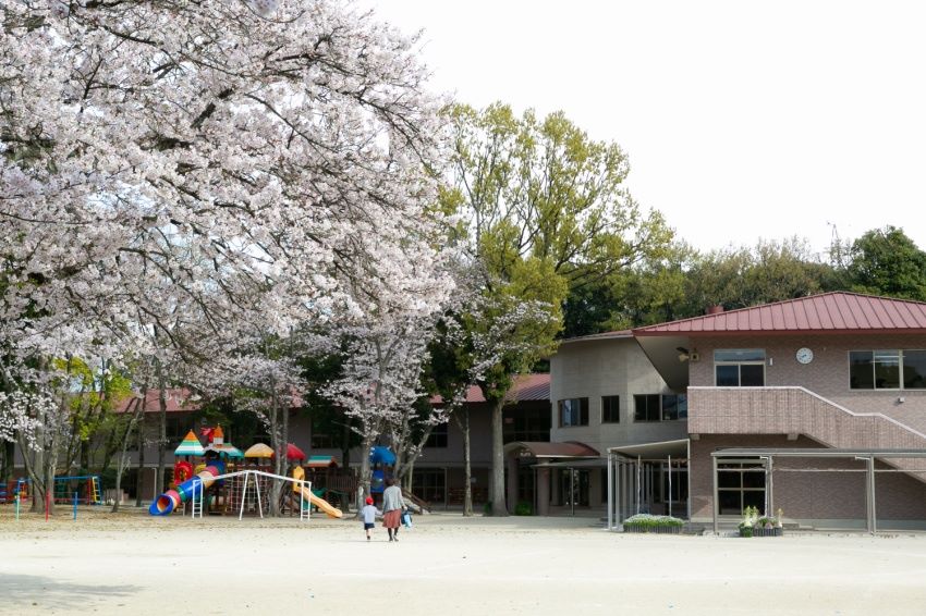 広々とした園庭で、のびのびと保育を行っています。